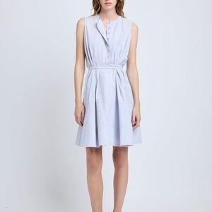 Proenza Schouler White Label's Kenzie scalloped edge cotton linen blend dress